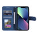 iPhone 13 mini Nail Skin Feel Stitching Calf Texture Leather Phone Case - Blue