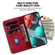 iPhone 13 mini 7-shaped Embossed Leather Phone Case - Red