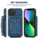iPhone 13 Mini Three-fold RFID Leather Phone Case with Lanyard - Blue