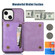 iPhone 13 Mini Three-fold RFID Leather Phone Case with Lanyard - Purple iPhone 13 Mini Three-fold RFID Leather Phone Case with Lanyard - Purple