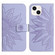 iPhone 13 mini Skin Feel Sun Flower Pattern Flip Leather Phone Case with Lanyard - Purple