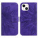 iPhone 13 mini Skin Feel Sun Flower Pattern Flip Leather Phone Case with Lanyard - Dark Purple