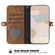 iPhone 13 mini Side Buckle Double Fold Hand Strap Leather Phone Case - Brown