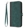 iPhone 13 mini Side Buckle Double Fold Hand Strap Leather Phone Case - Dark Green