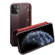 iPhone 13 mini Denior Oil Wax Top Layer Cowhide Simple Flip Leather Case - Dark Red