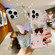 iPhone 13 mini Color Painted Mirror Phone Case - Purple Butterfly