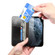iPhone 13 mini Denior Oil Wax Cowhide DK Magnetic Button Leather Phone Case - Black