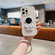 iPhone 13 mini 3D Astronaut Holder Skin-feel Silicone Phone Case with Wristband - White