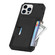 iPhone 13 mini Frosted Card Slot Phone Case - Black