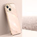 iPhone 13 mini XINLI Straight 6D Plating Gold Edge TPU Shockproof Case - Pink