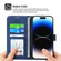 iPhone 13 mini Dierfeng Dream Line TPU + PU Leather Phone Case - Blue