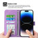 iPhone 13 mini Dierfeng Dream Line TPU + PU Leather Phone Case - Purple