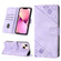 iPhone 13 mini Skin-feel Embossed Leather Phone Case - Light Purple