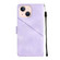 iPhone 13 mini Skin-feel Embossed Leather Phone Case - Light Purple