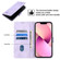 iPhone 13 mini Skin-feel Embossed Leather Phone Case - Light Purple