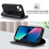 iPhone 13 mini Rhombic MagSafe RFID Anti-Theft Wallet Leather Phone Case - Black
