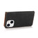 iPhone 13 mini Dual-color Stitching Leather Phone Case - Black Brown