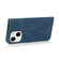 iPhone 13 mini Dual-color Stitching Leather Phone Case - Blue Green