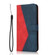 iPhone 13 mini Dual-color Stitching Leather Phone Case - Red Blue