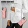 iPhone 13 mini Zipper RFID Card Slot Phone Case with Short Lanyard - Rose Gold