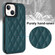 iPhone 13 mini Double Buckle Rhombic PU Leather Phone Case - Green