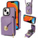 iPhone 13 mini Zipper Hardware Card Wallet Phone Case - Purple