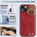 iPhone 13 mini Wristband Leather Back Phone Case - Red