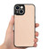 iPhone 13 mini Carbon Fiber Texture Leather Back Cover Phone Case - Khaki