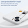 iPhone 13 mini Astronaut Swinging Pattern TPU Phone Case - White