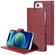 iPhone 13 mini GOOSPERY BLUE MOON Crazy Horse Texture Horizontal Flip Leather Case with Holder & Card Slot & Wallet - Wine Red