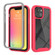 iPhone 13 mini Starry Sky Solid Color Series Shockproof PC + TPU Protective Case - Light Red