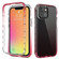 iPhone 13 mini Shockproof High Transparency Two-color Gradual Change PC+TPU Candy Colors Protective Case - Red