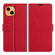 iPhone 13 mini R64 Texture Single Horizontal Flip Protective Case with Holder & Card Slots & Wallet& Photo Frame - Red