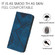 iPhone 13 mini Line Pattern Skin Feel Leather Phone Case - Royal Blue