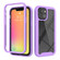 iPhone 13 mini Starry Sky Solid Color Series Shockproof PC + TPU Protective Case - Purple