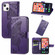 iPhone 13 mini Butterfly Love Flower Embossed Horizontal Flip Leather Case with Bracket / Card Slot / Wallet / Lanyard - Dark Purple