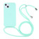 iPhone 13 mini Candy Colors TPU Protective Case with Lanyard - Mint Green