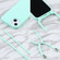 iPhone 13 mini Candy Colors TPU Protective Case with Lanyard - Mint Green