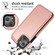 iPhone 13 mini Double Buckle Shockproof PU Protective Case with Card Slots & Holder iPhone 13 Mini - Rose Gold