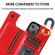 iPhone 13 mini Double Buckle Shockproof PU Protective Case with Card Slots & Holder iPhone 13 Mini - Red