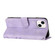 iPhone 13 mini Line Pattern Skin Feel Leather Phone Case - Light Purple