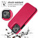 iPhone 13 mini Double Buckle Shockproof PU Protective Case with Card Slots & Holder iPhone 13 Mini - Rose Red