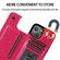 iPhone 13 mini Double Buckle Shockproof PU Protective Case with Card Slots & Holder iPhone 13 Mini - Rose Red