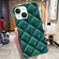 iPhone 13 mini Diamond Lattice Varnish TPU Phone Case - Green