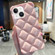 iPhone 13 mini Diamond Lattice Varnish TPU Phone Case - Pink
