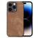iPhone 13 mini Vintage Leather PC Back Cover Phone Case - Brown