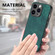iPhone 13 mini Vintage Leather PC Back Cover Phone Case - Green