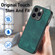 iPhone 13 mini Vintage Leather PC Back Cover Phone Case - Green