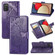 Samsung Galaxy A03s 166mm Butterfly Love Flowers Embossed Horizontal Flip Leather Case with Holder & Card Slots & Wallet & Lanyard - Dark Purple