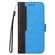 Samsung Galaxy A03s 166mm Business Stitching-Color Horizontal Flip PU Leather Case with Holder & Card Slots & Photo Frame - Blue